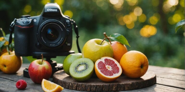 Papagei genießt frisches Obst und Gemüse auf einem Teller